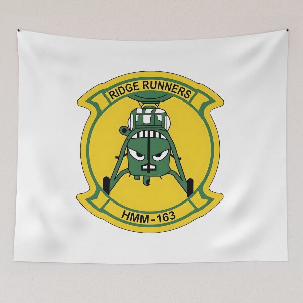 Item preview, US Marine Corps HMM-163 "Ridge Runners" Squadron Patch designed and sold by CharlieDesings.