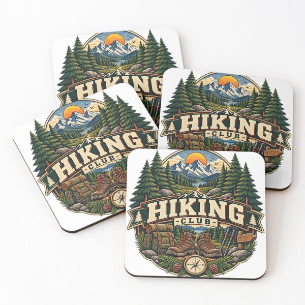 Item preview, Hiking Club Vintage Mountain Trail Outdoor Adventure Design designed and sold by RobertArt08.