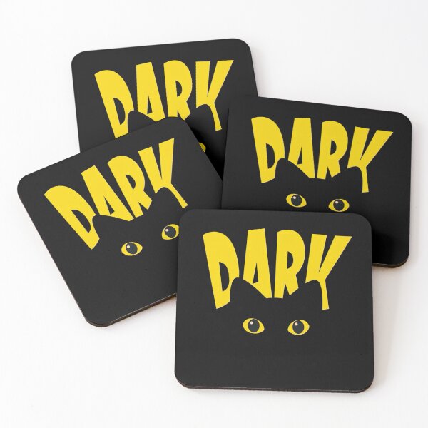 Item preview, Dark Black Cat Glowing Yellow Eyes Minimalist Retro Graphic designed and sold by Velouria Universe.