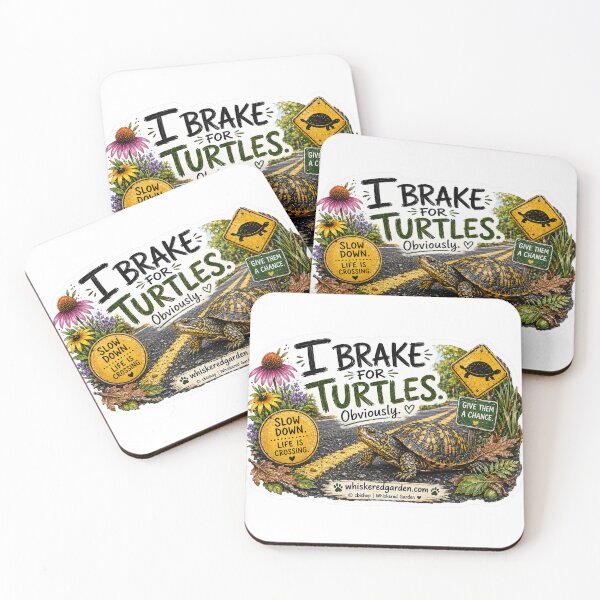 Item preview, I Brake for Turtles | Slow Down, Life Is Crossing designed and sold by Whiskered Garden Studio.
