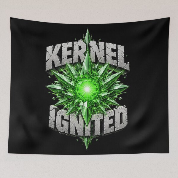 Item preview, Kernel Ignited - Linux Core Energy Art designed and sold by DarkCodeLabs1.