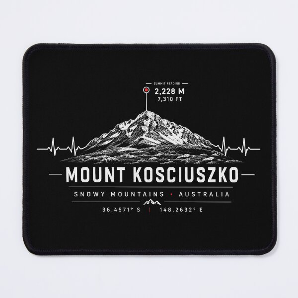 Item preview, ❤️ HEARTBEATS OF THE WORLD COLLECTION ❤️ - Mount Kosciuszko Summit Emblem - SNOWY MOUNTAINS - AUSTRALIA designed and sold by WheelieGdArt.