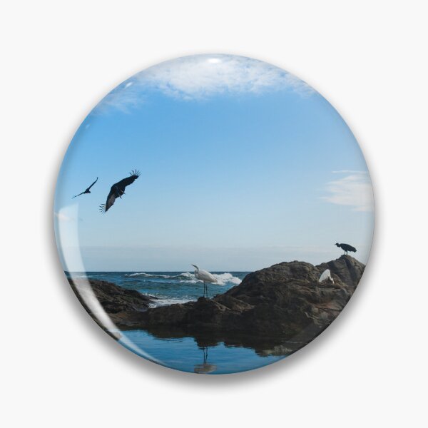 Item preview, Vultures and Egrets on the Rocky Coast designed and sold by ThaCriações.