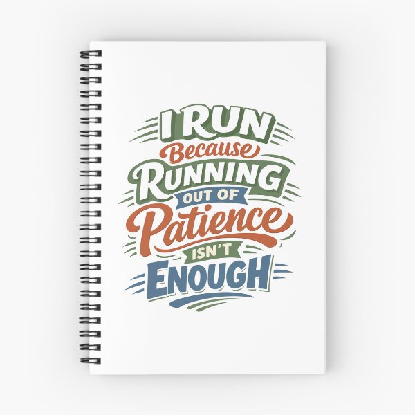 Item preview, I Run Because Running Out of Patience Isn’t Enough Funny Gift for Runners, Fitness Fans & Students designed and sold by stylishdzign.