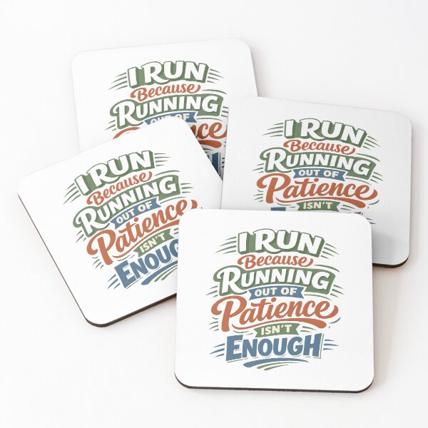 Item preview, I Run Because Running Out of Patience Isn’t Enough Funny Gift for Runners, Fitness Fans & Students designed and sold by stylishdzign.