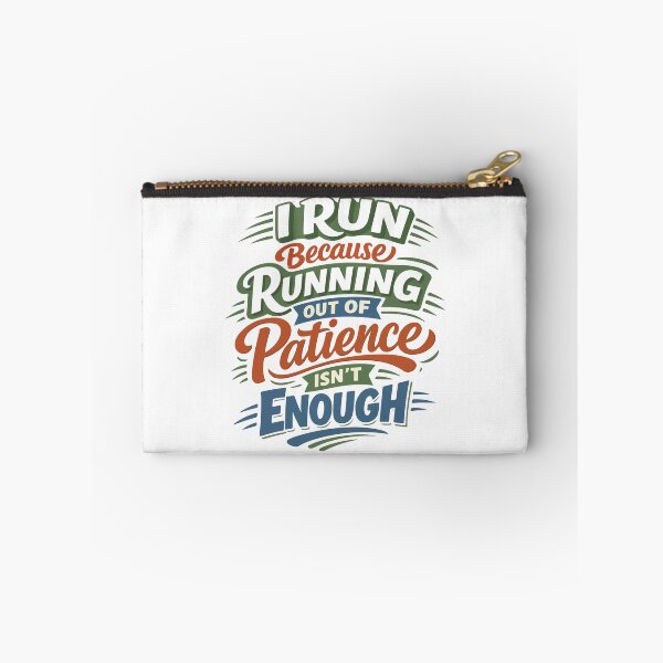 Item preview, I Run Because Running Out of Patience Isn’t Enough Funny Gift for Runners, Fitness Fans & Students designed and sold by stylishdzign.