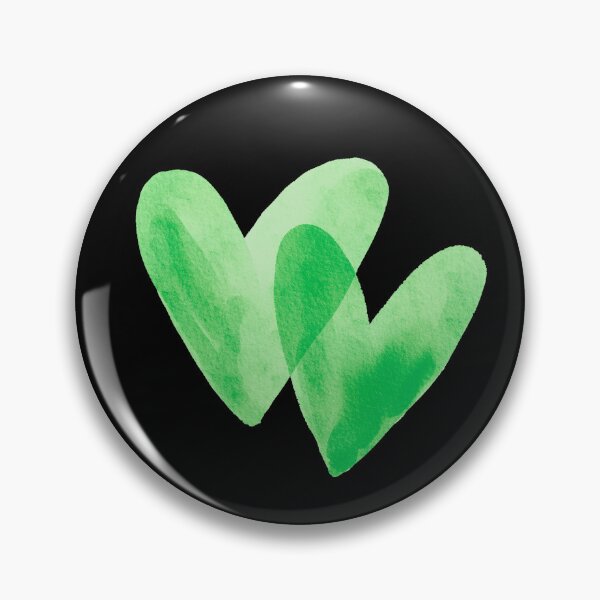 Item preview, Interlocking Watercolor Hearts - Soft Romantic Love Graphic Art | Green designed and sold by Frohyou.