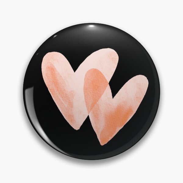 Item preview, Interlocking Watercolor Hearts - Soft Romantic Love Graphic Art | Orange designed and sold by Frohyou.
