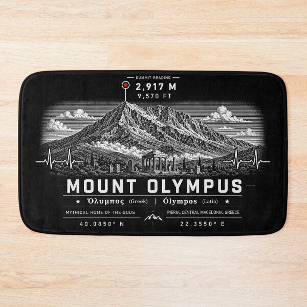 Item preview, ❤️ HEARTBEATS OF THE WORLD COLLECTION ❤️ - Mount Olympus - Όλυμπος - Ólympos  Summit Emblem - PIERIA - CENTRAL MACEDONIA - GREECE designed and sold by WheelieGdArt.