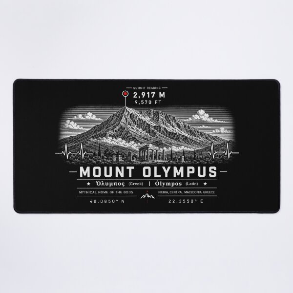 Item preview, ❤️ HEARTBEATS OF THE WORLD COLLECTION ❤️ - Mount Olympus - Όλυμπος - Ólympos  Summit Emblem - PIERIA - CENTRAL MACEDONIA - GREECE designed and sold by WheelieGdArt.