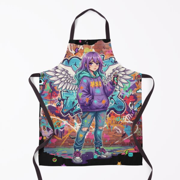 Item preview, Graffiti Angel Girl – Colorful Urban Anime designed and sold by Revyra Design .