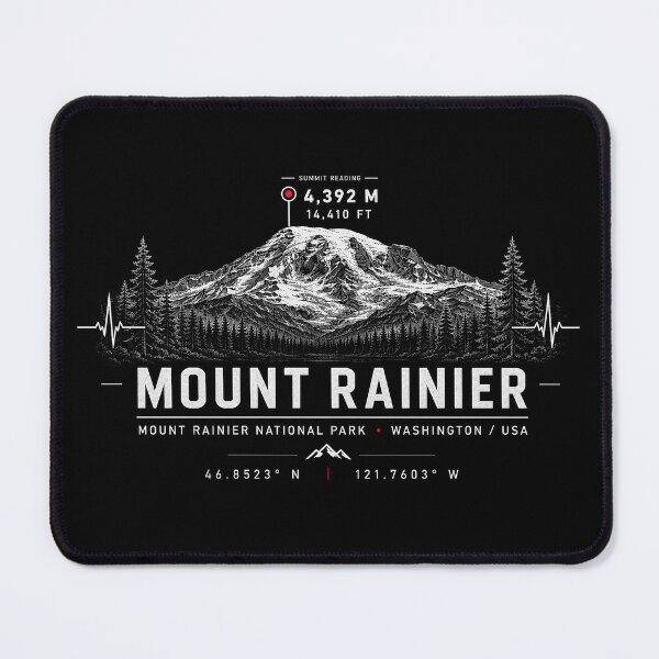 Item preview, ❤️ HEARTBEATS OF THE WORLD COLLECTION ❤️ - Mount Reinier - MOUNT REINIER NATIONAL PARK - WASHINGTON - USA designed and sold by WheelieGdArt.