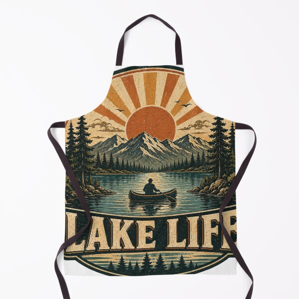 Item preview, Lake Life Vintage Mountain Canoe Forest Outdoor Adventure Design designed and sold by RobertArt08.