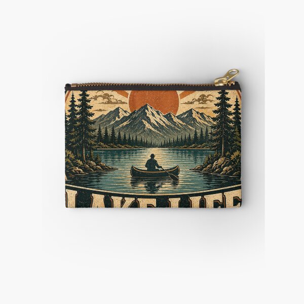 Item preview, Lake Life Vintage Mountain Canoe Forest Outdoor Adventure Design designed and sold by RobertArt08.