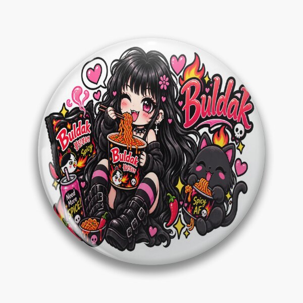 Item preview, Goth Food Gremlin Loves Buldak designed and sold by AnnekeJordaan.