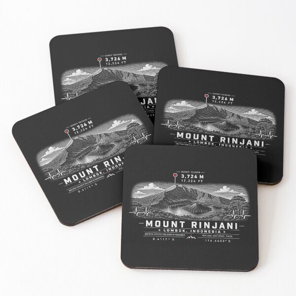 Item preview, ❤️ HEARTBEATS OF THE WORLD COLLECTION ❤️ - Mount Rinjani Summit Emblem - RINJANI NATIONAL PARK - LOMBOK - INDONESIA designed and sold by WheelieGdArt.
