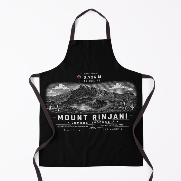 Item preview, ❤️ HEARTBEATS OF THE WORLD COLLECTION ❤️ - Mount Rinjani Summit Emblem - RINJANI NATIONAL PARK - LOMBOK - INDONESIA designed and sold by WheelieGdArt.