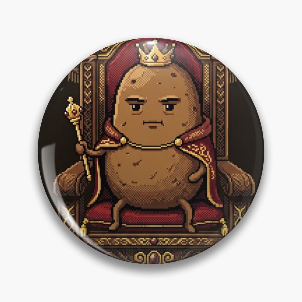 Item preview, Potato King – Funny Majestic Pixel Art designed and sold by Arobinoz.