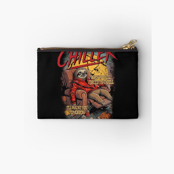 Item preview, Chiller Funny Sloth Halloween Thriller Parody Vintage Horror Poster designed and sold by BowbinaStudio.