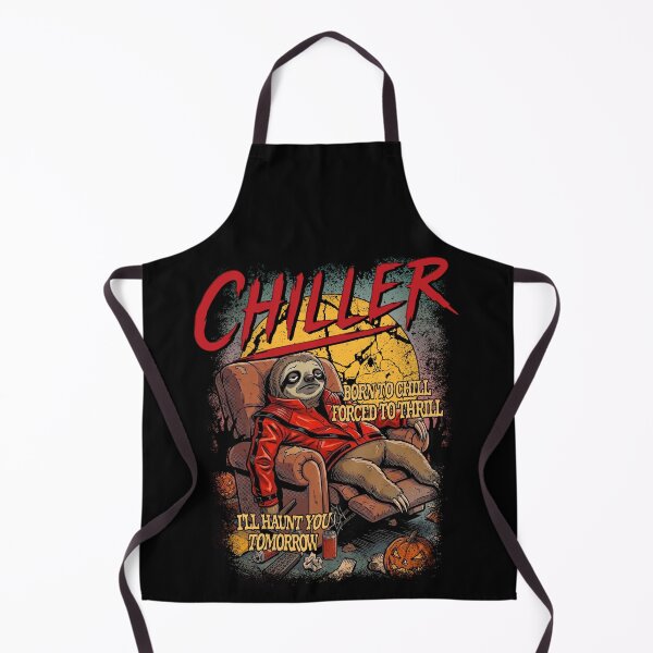Item preview, Chiller Funny Sloth Halloween Thriller Parody Vintage Horror Poster designed and sold by BowbinaStudio.