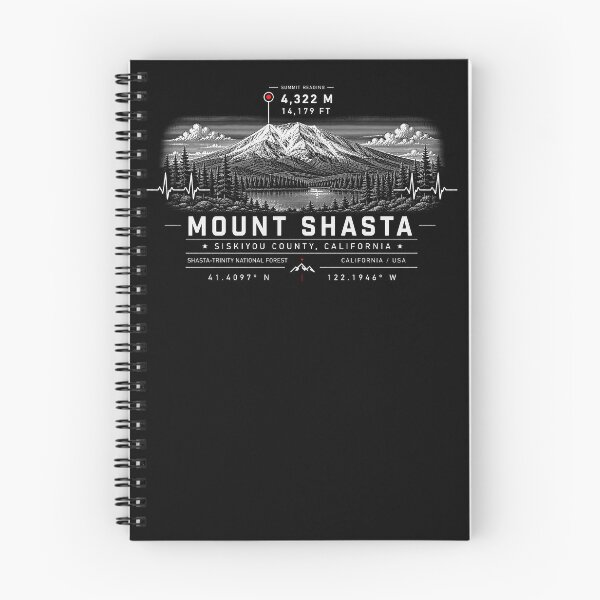 Item preview, ❤️ HEARTBEATS OF THE WORLD COLLECTION ❤️ - Mount Shasta Summit Emblem - SHASTA-TRINITY NATIONAL FOREST - SISKIYOU COUNTY - CALIFORNIA - USA designed and sold by WheelieGdArt.