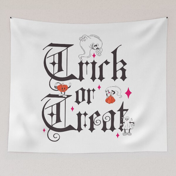 Item preview, Trick or treat Halloween Blackletter Ghost designed and sold by Kromia.
