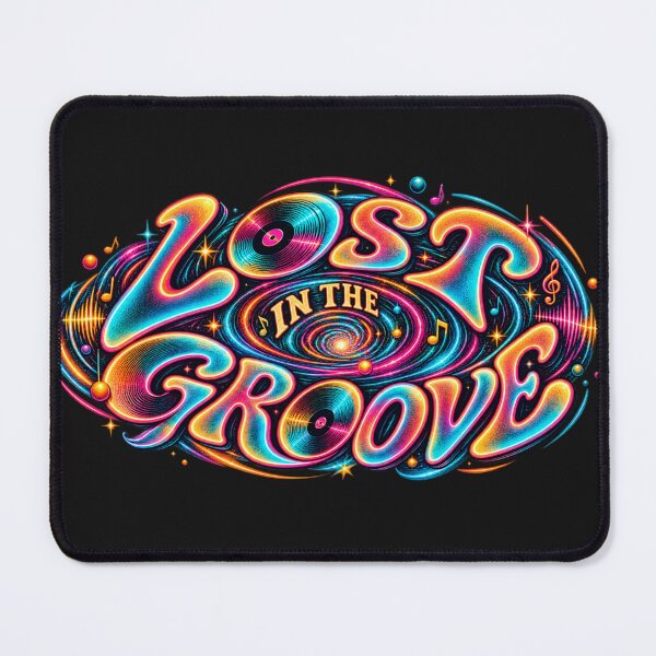 Item preview, Lost in the Groove – Spiral Neon Vinyl Typography designed and sold by Golden Era Studio.