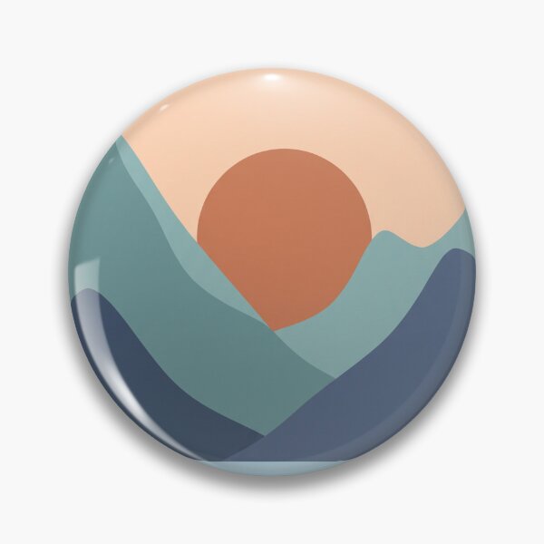 Item preview, Minimalist Mountain Sun Landscape Graphic designed and sold by Itsheartshop.