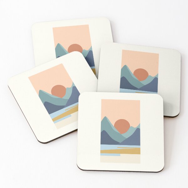 Item preview, Minimalist Mountain Sun Landscape Graphic designed and sold by Itsheartshop.