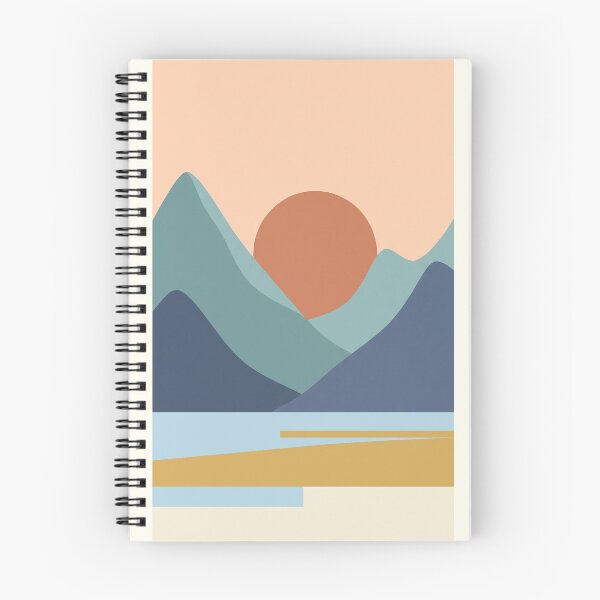 Item preview, Minimalist Mountain Sun Landscape Graphic designed and sold by Itsheartshop.
