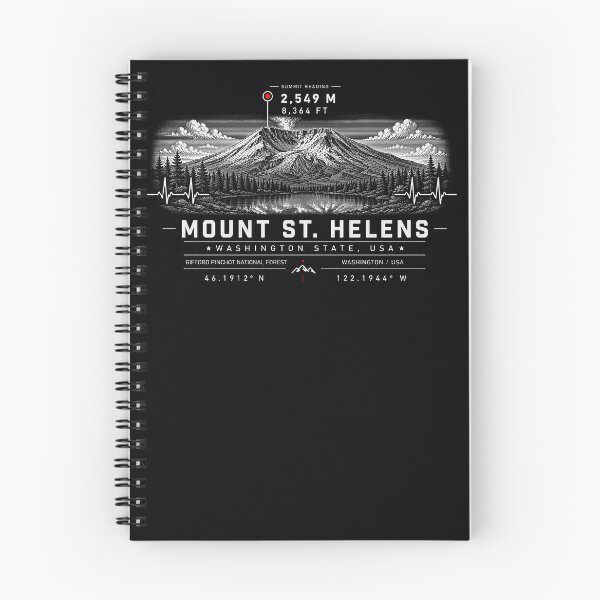 Item preview, ❤️ HEARTBEATS OF THE WORLD COLLECTION ❤️ - Mount St. Helens Summit Emblem - GIFFORD PINCHOT NATIONAL FOREST - WASHINGTON STATE - USA designed and sold by WheelieGdArt.