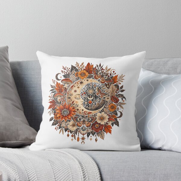 Item preview, Mystical Crescent Moon Halloween Floral Moth Illustration designed and sold by Ink Matrix.
