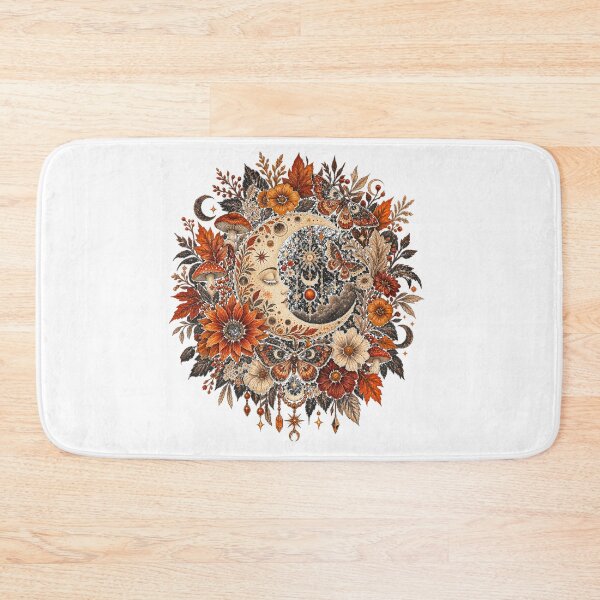 Item preview, Mystical Crescent Moon Halloween Floral Moth Illustration designed and sold by Ink Matrix.