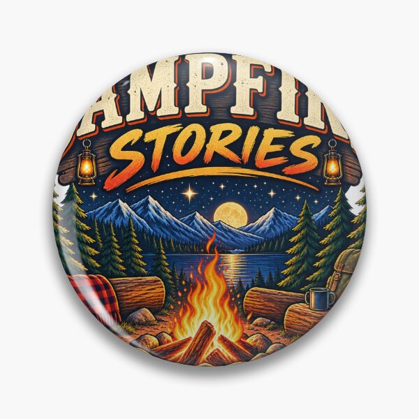 Item preview, Campfire Stories Vintage Camping Mountain Forest Adventure Design designed and sold by RobertArt08.