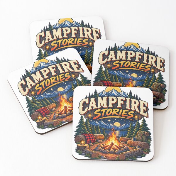 Item preview, Campfire Stories Vintage Camping Mountain Forest Adventure Design designed and sold by RobertArt08.