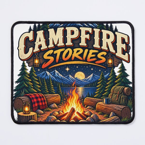 Item preview, Campfire Stories Vintage Camping Mountain Forest Adventure Design designed and sold by RobertArt08.