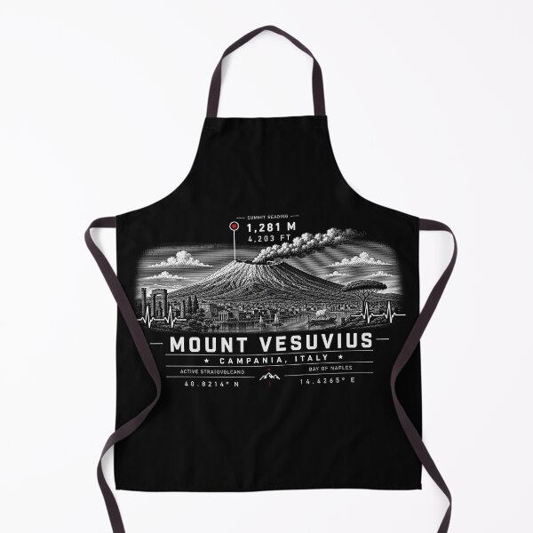 Item preview, ❤️ HEARTBEATS OF THE WORLD COLLECTION ❤️ - Mount Vesuvius Summit Emblem - BAY OF NAPLES - CAMPANIA - ITALY designed and sold by WheelieGdArt.