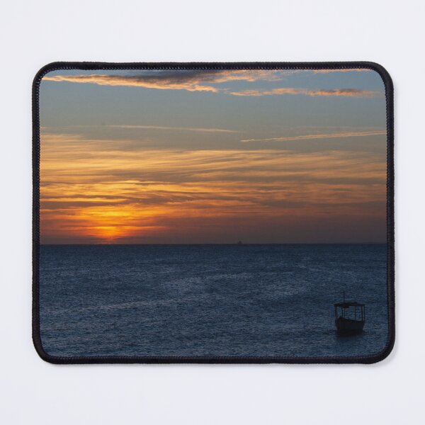 Item preview, Golden Ocean Sunset with Silhouette Boat designed and sold by ThaCriações.