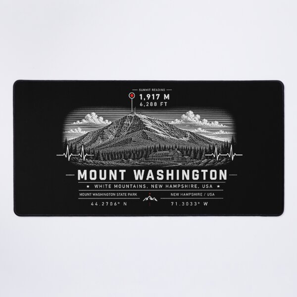 Item preview, ❤️ HEARTBEATS OF THE WORLD COLLECTION ❤️ - Mount Washington Summit Emblem - MOUNT WASHINGTON STATE PARK - WHITE MOUNTAINS - NEW HAMPSHIRE - USA designed and sold by WheelieGdArt.