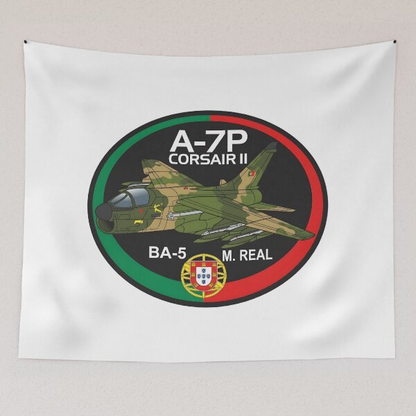 Item preview, Portuguese Air Force A-7P Corsair II Monte Real BA-5 Patch designed and sold by CharlieDesings.