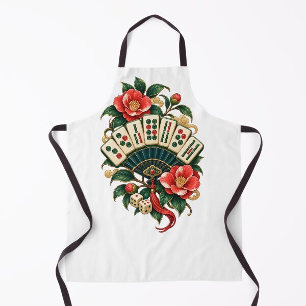 Item preview, Camellia Mahjong Tile Fan designed and sold by UrbanCanvvas.