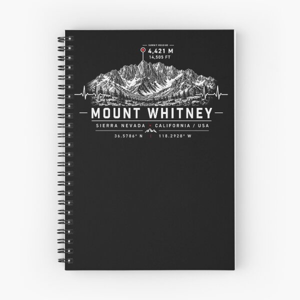Item preview, ❤️ HEARTBEATS OF THE WORLD COLLECTION ❤️ - Mount Whitney Summit Emblem - SEQUOIA NATIONAL PARK - JOHN MUIR TRAIL - SIERRA NEVADA - CALIFORNIA - USA designed and sold by WheelieGdArt.