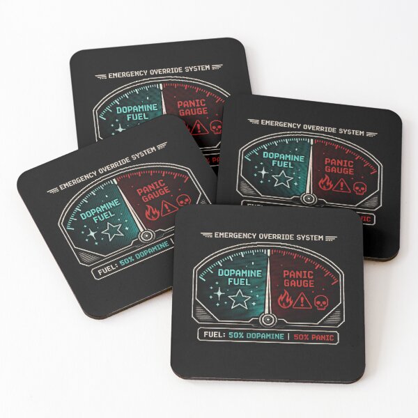 Item preview, Fueled by Dopamine and Panic | ADHD Fuel Gauge Funny Neurodivergent Art designed and sold by lenalenspod.