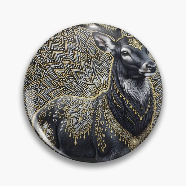 Item preview, Title: Royal Black & Gold Deer designed and sold by Pawzenix.