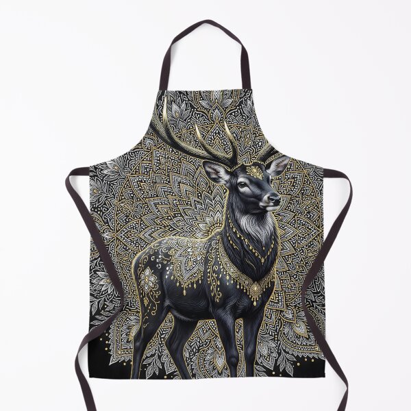 Item preview, Title: Royal Black & Gold Deer designed and sold by Pawzenix.