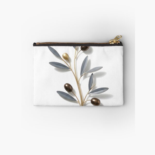 Item preview, Minimalist 3D Metal Olive Branch Wall Art Print | Slate Blue & Gold Metallic Botanical Poster | Floating Relief Sculpture Illustration | Mediterranean Decor designed and sold by SergioMiklos.