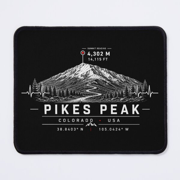 Item preview, ❤️ HEARTBEATS OF THE WORLD COLLECTION ❤️ - Pikes Peak Summit Emblem - PIKE NATIONAL FOREST - FRONT RANGE - ROCKY MOUNTAINS - COLORADO - USA designed and sold by WheelieGdArt.