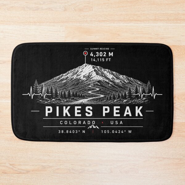 Item preview, ❤️ HEARTBEATS OF THE WORLD COLLECTION ❤️ - Pikes Peak Summit Emblem - PIKE NATIONAL FOREST - FRONT RANGE - ROCKY MOUNTAINS - COLORADO - USA designed and sold by WheelieGdArt.