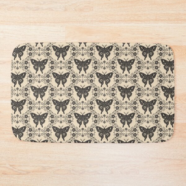 Item preview, Linocut Moth Vintage Winged Insect Floral Cottagecore   designed and sold by Y-Vibes.