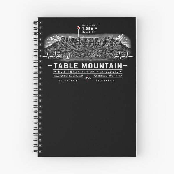 Item preview, ❤️ HEARTBEATS OF THE WORLD COLLECTION ❤️ - Table Mountain - Huriǂoaxa - Tafelberg Summit Emblem - TABLE MOUNTAIN NATIONAL PARK - WESTERN CAPE - SOUTH AFRICA designed and sold by WheelieGdArt.